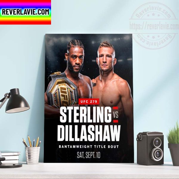 MMA UFC 279 Bantamweight Title Fight Between Aljamain Sterling and TJ Dillashaw Home Decor Poster Canvas