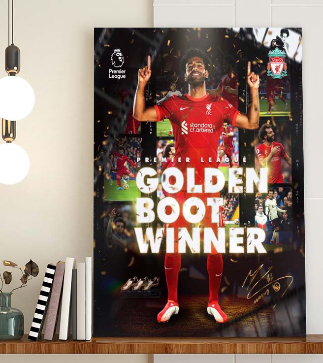 Mohamed Salah Golden Boot Winner Poster Canvas