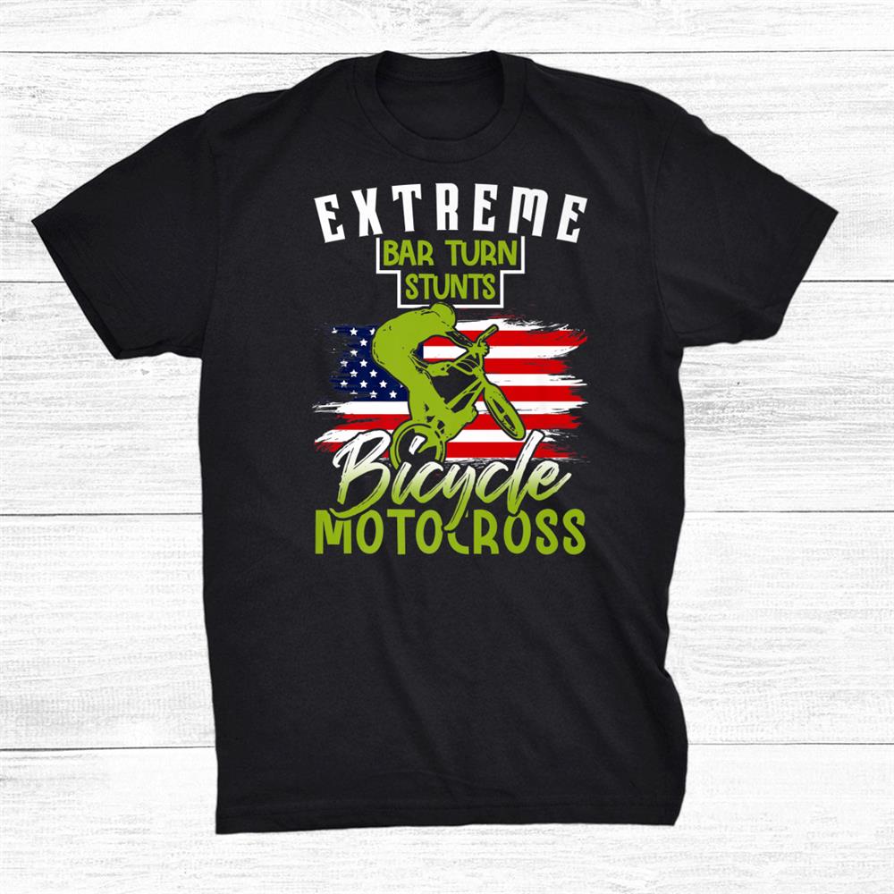 Mountain Bike Usa Mtb American Flag Motocross Shirt