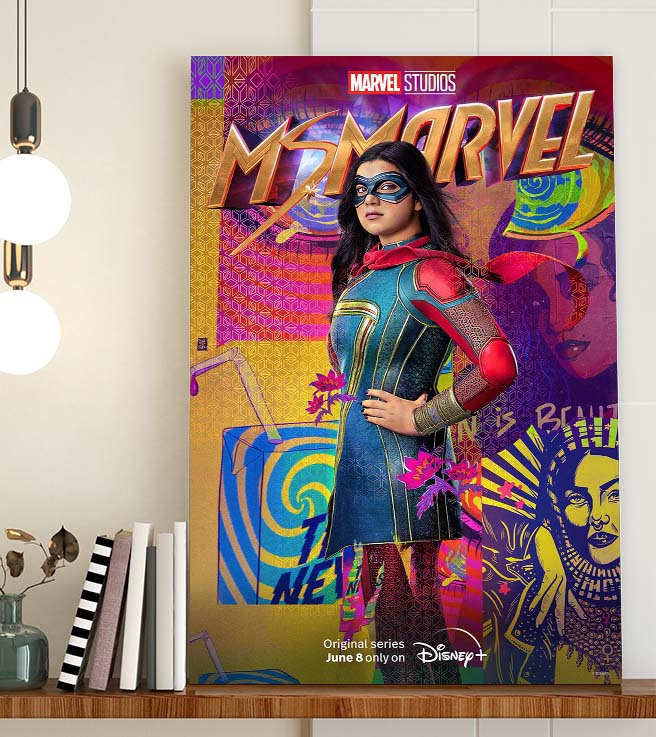 Ms Marvel Meet Kamala Marvel Studio Wall Decor Poster Canvas