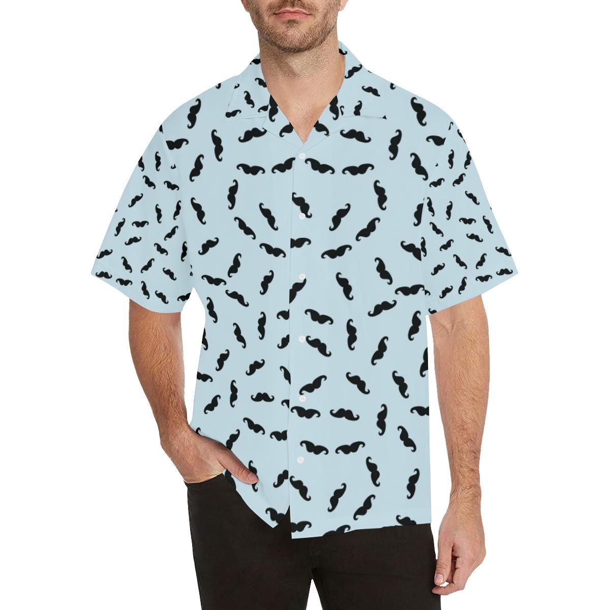 Mustache Beard Pattern Print Design 03 Men’s All Over Print Hawaiian Shirt (model T58)