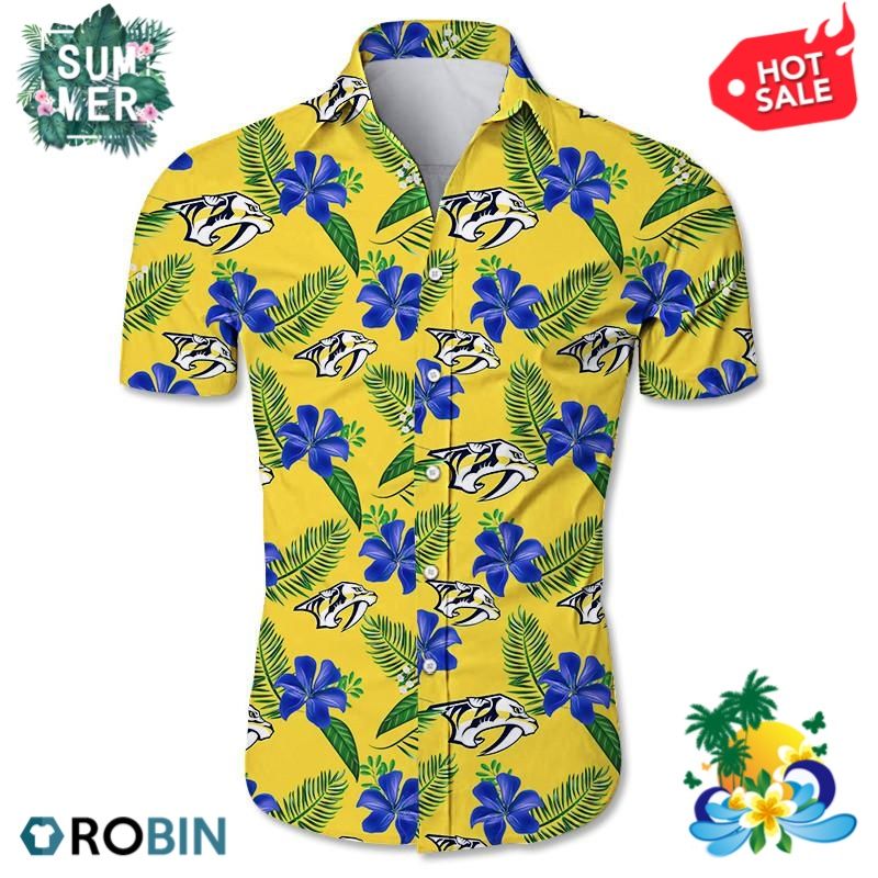 Nashville Predators All Over Print Aloha Shirt Hawaii Shirt