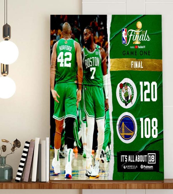 NBA Finals Boston Celtics Take Game 1 Vs Warriors With Result 120 – 108 Home Decor Poster Canvas