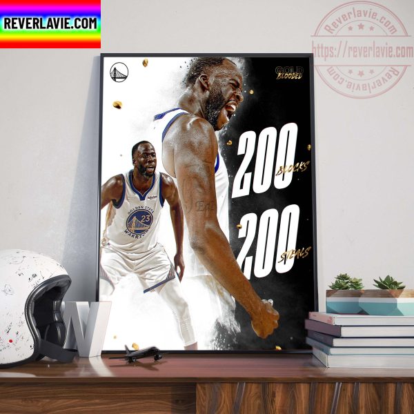 NBA Finals Golden State Warriors Draymond Green 200+ Both Blocks and Steals Home Decor Poster Canvas