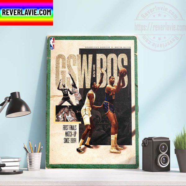 NBA Finals Warriors and Celtics 1964 Wilt Chamberlain and Bill Russell Home Decor Poster Canvas