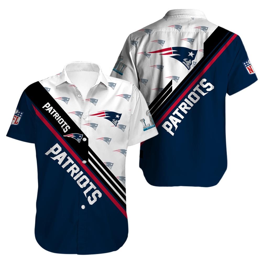 New England Patriots Men's Hawaiian Beach Shirt Hawaii Shirt