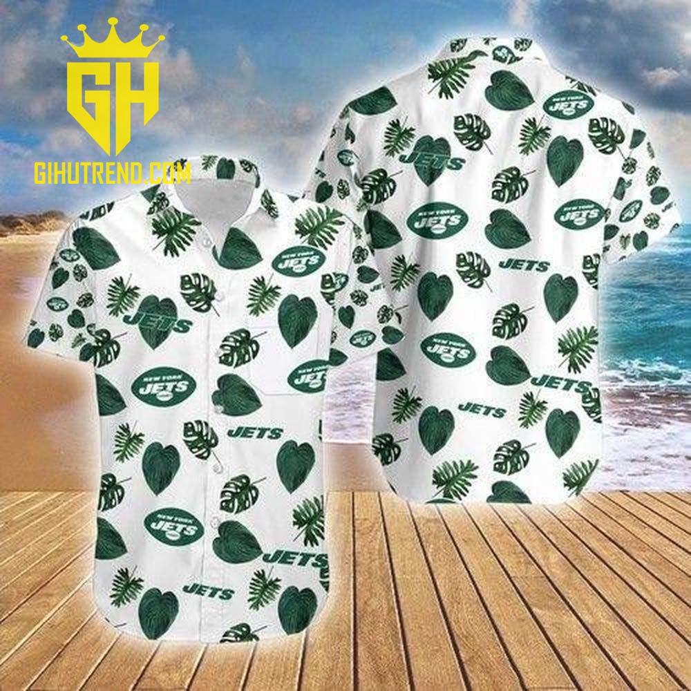 New York Jets Logo X Trophycal NFL Hawaiian Shirt