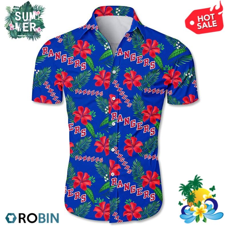 New York Rangers Tropical Flower Hawaiian Shirt Hawaii Shirt