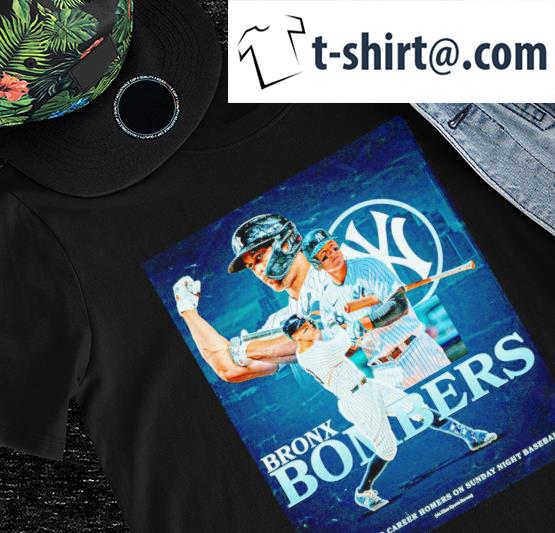New York Yankees Aaron Judge Bronx Bombers 17 combined career homers on Sunday night baseball poster shirt