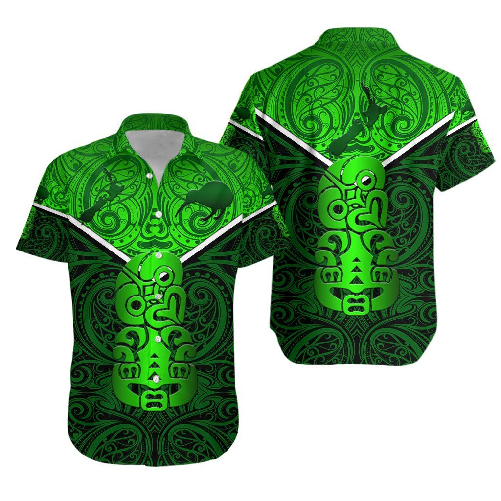 New Zealand Maori Rugby Hawaiian Shirt Pride Version – Green K8