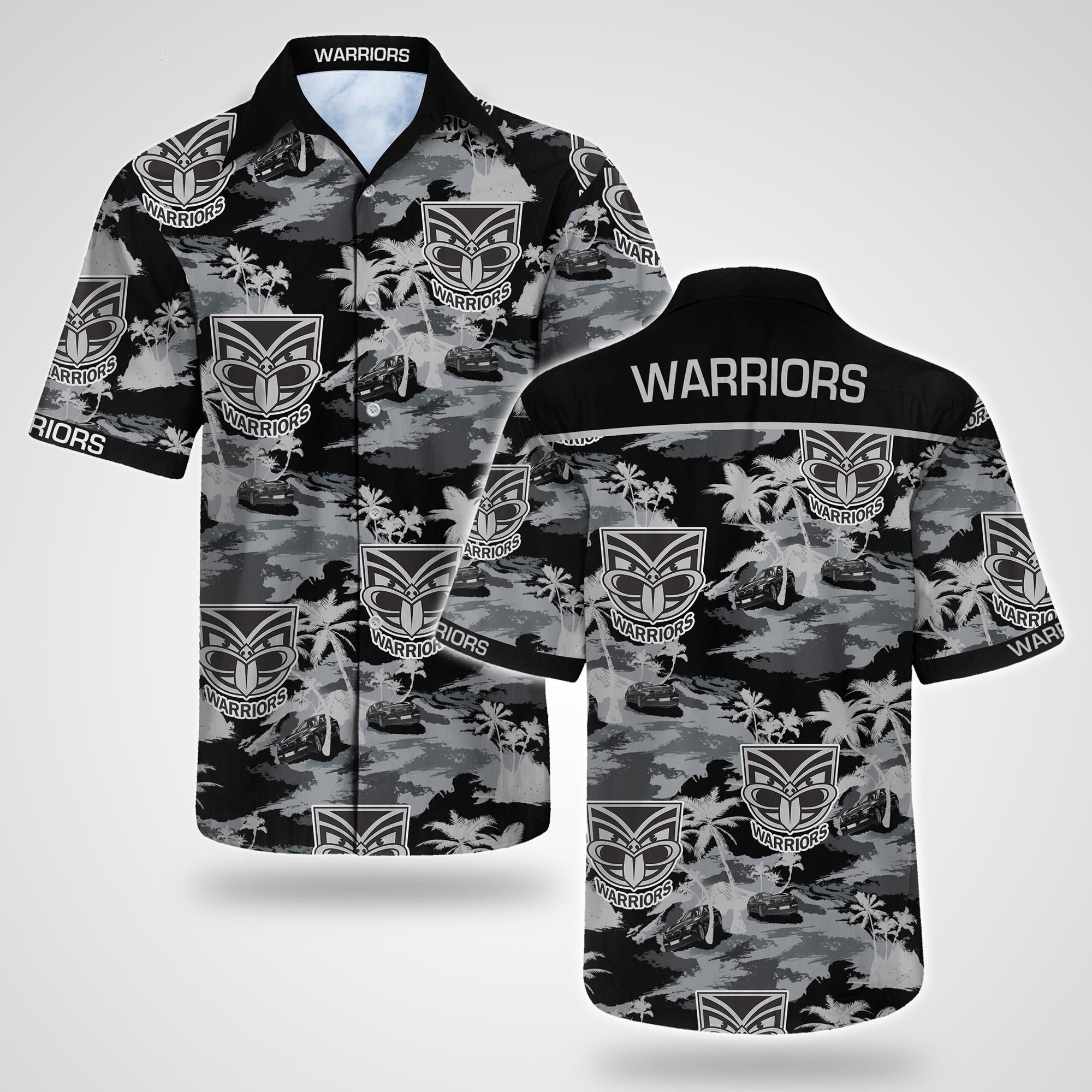 New Zealand Warriors Tommy Bahama Hawaiian Shirt Summer Button Up Shirt For Men Beach Wear Short Sleeve Hawaii Shirt