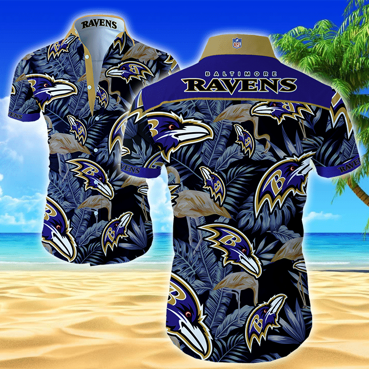 Nfl Baltimore Ravens Classic Premium Hawaiian Shirt