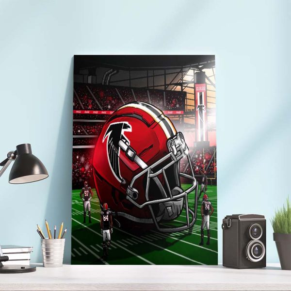 NFL Helmet Atlanta Falcons Home Decor Poster Canvas