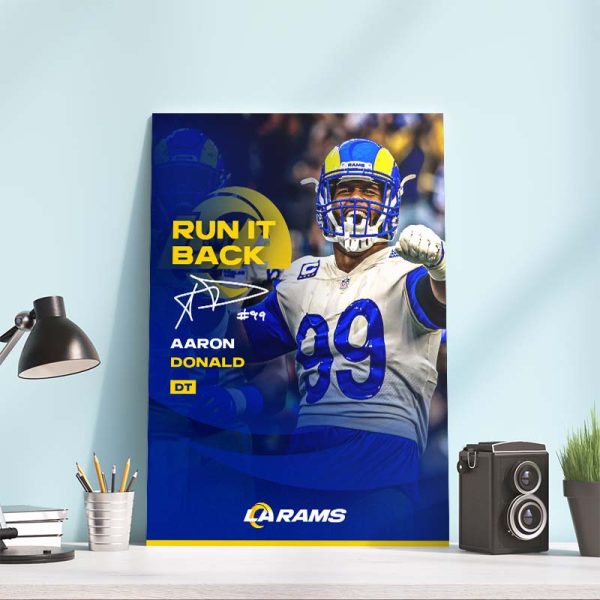 NFL Los Angeles Rams Super Bowl Champion Aaron Donald Is Back Home Decor Poster Canvas
