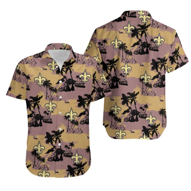 NFL New Orleans Saints Coconut Tree Hawaii 3D Shirt TNT-00600-HWS