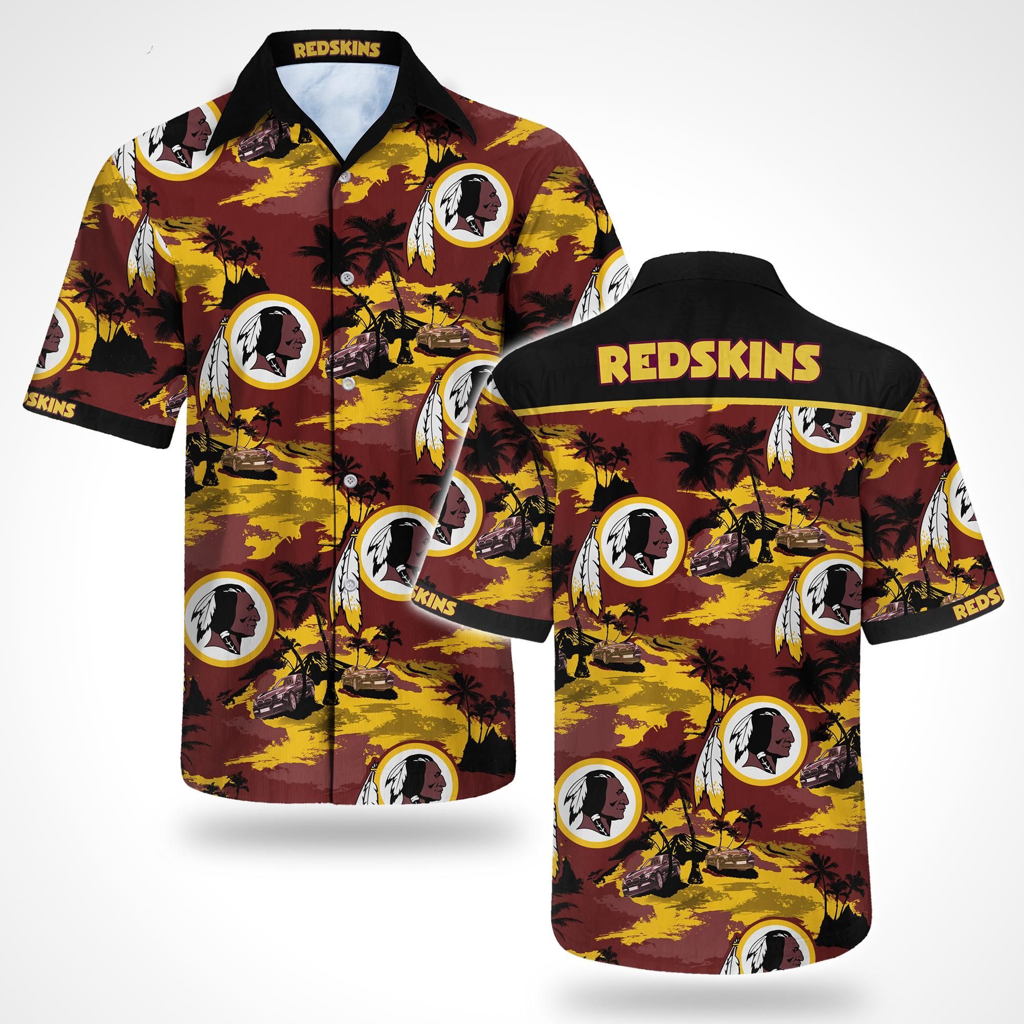 NFL Washington Redskins Tommy Bahama Hawaiian Shirt Summer Button Up Shirt DS0-04604-HWS