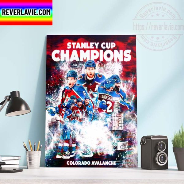 NHL Colorado Avalanche Champions 2021-22 Stanley Cup Champions Gift Home Decor Poster Canvas