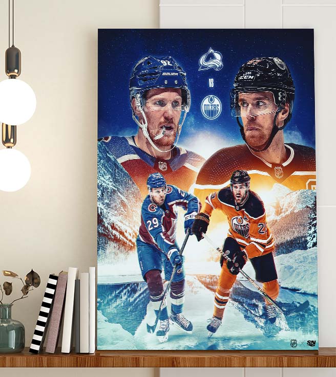 NHL Stanley Cup Western Conference Final Colorado Avalanche x Edmonton Oilers Art Decor Poster Canvas