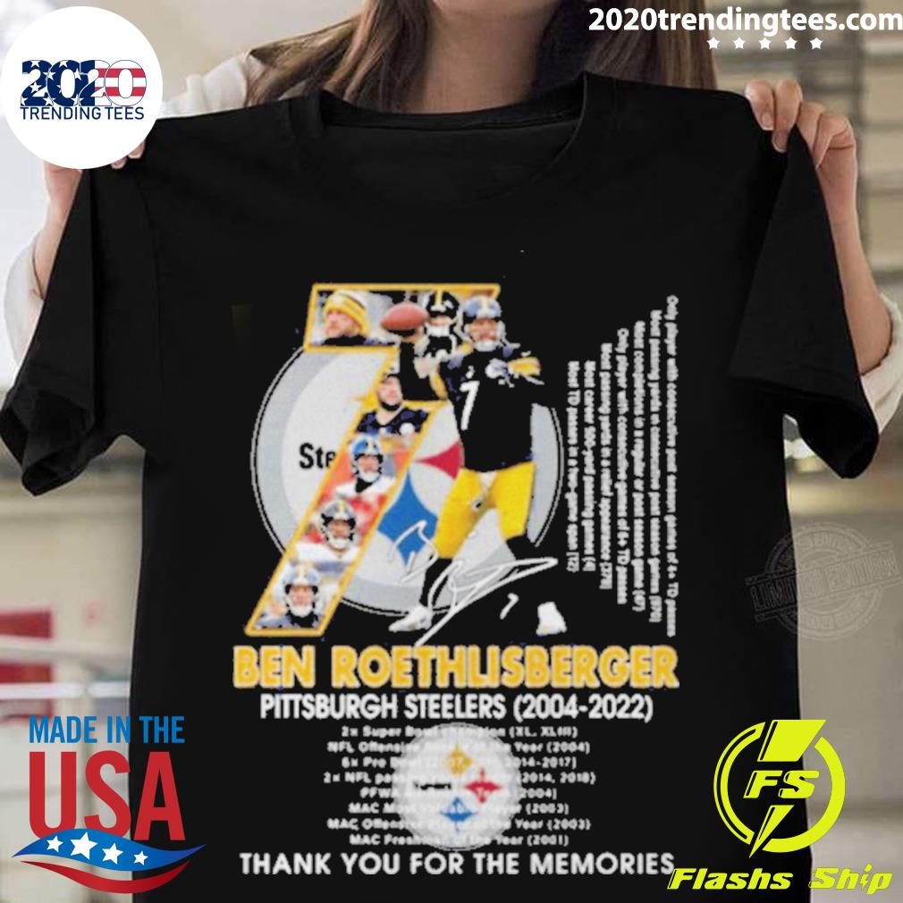 Nice 7 ben roethlisberger pittsburgh steelers 2022 thank you for the memories T-shirt