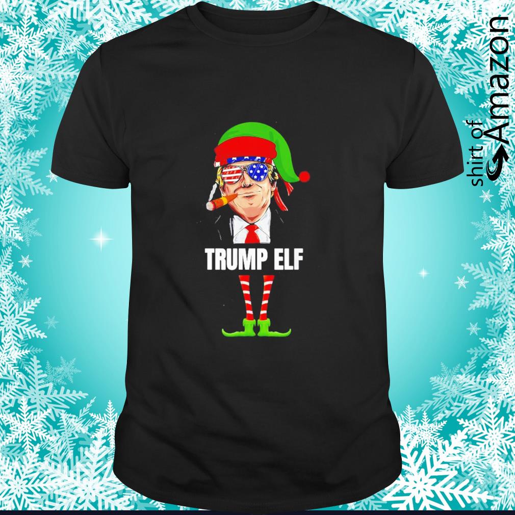 Nice Trump Elf Smoking Christmas t-shirt