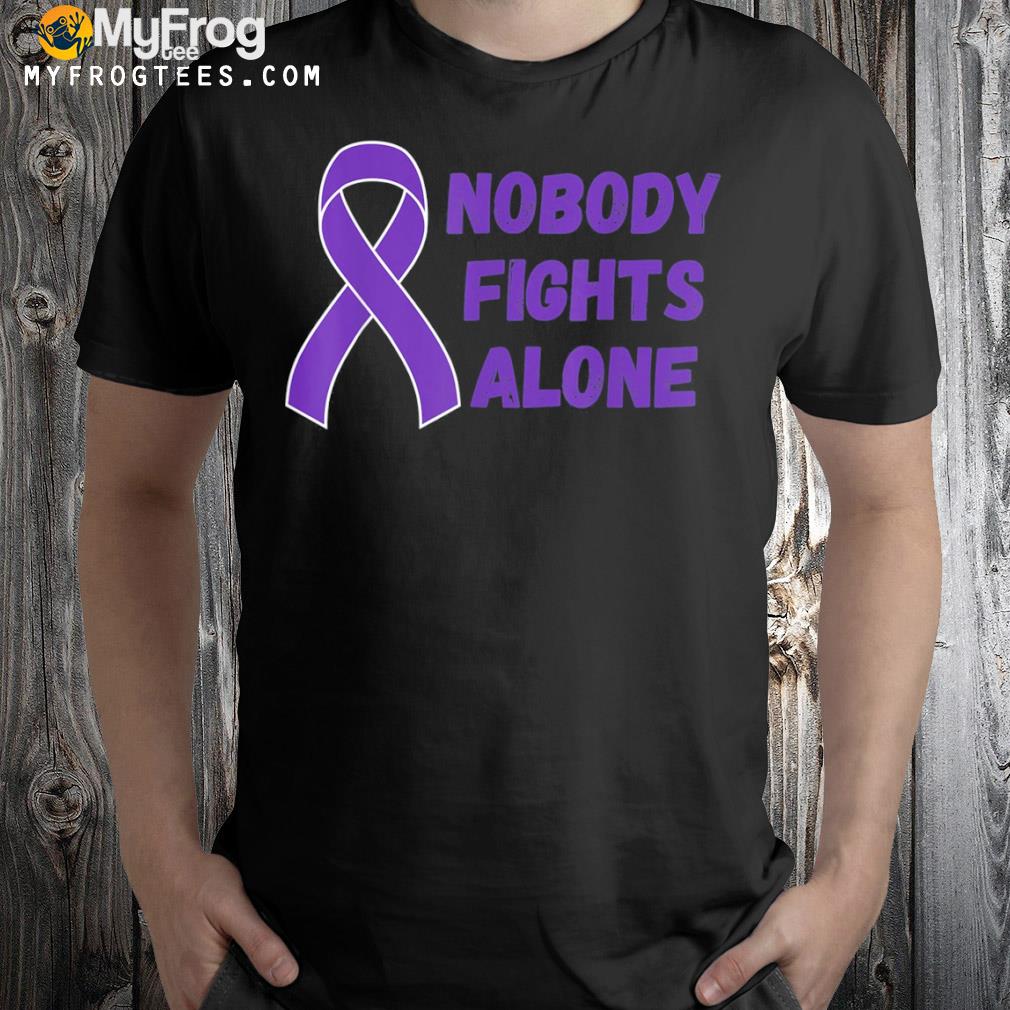 Nobody fights alone alzheimer’s awareness shirt