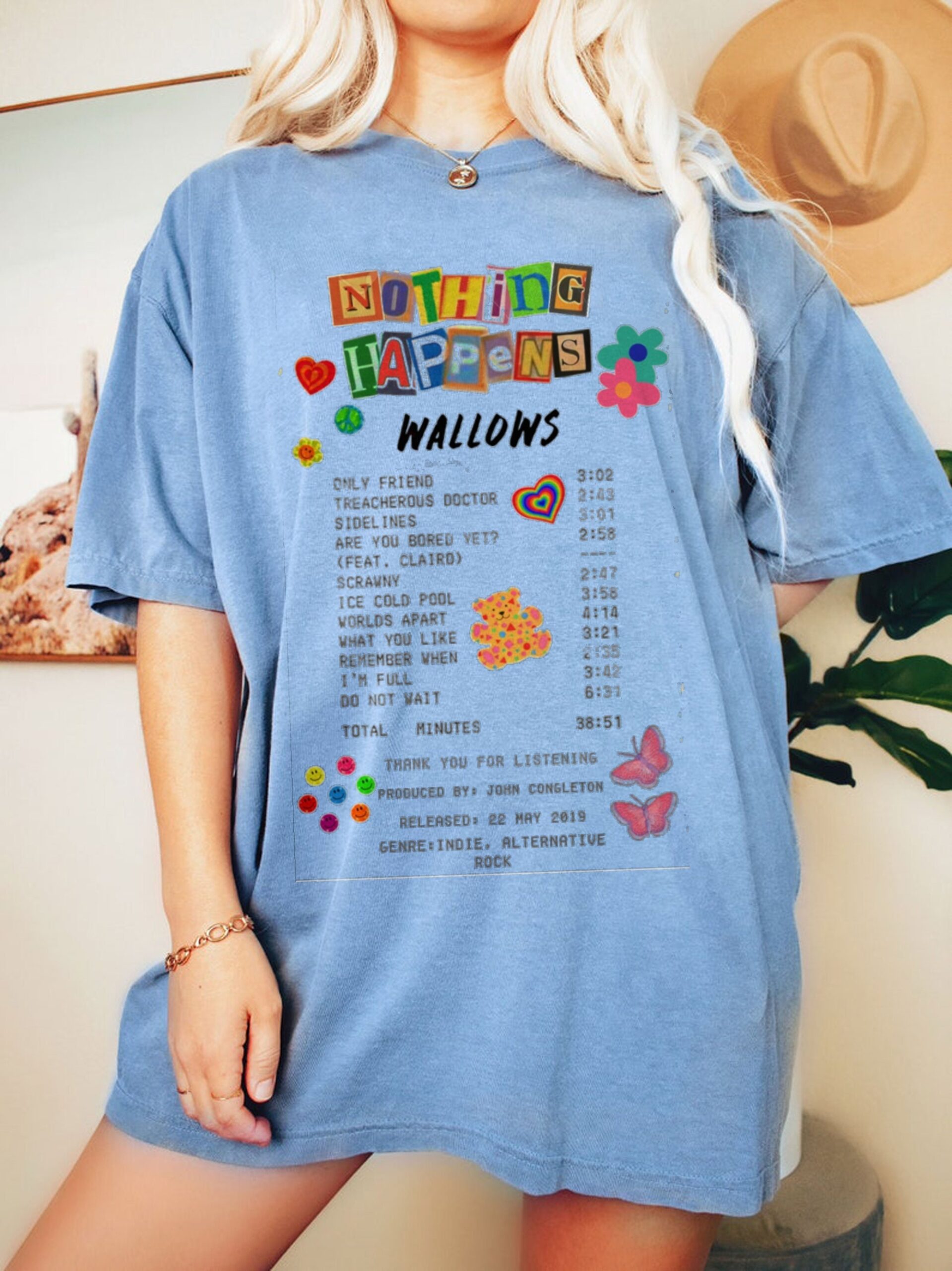 Nothing Happens Wallows Tracklist Shirt