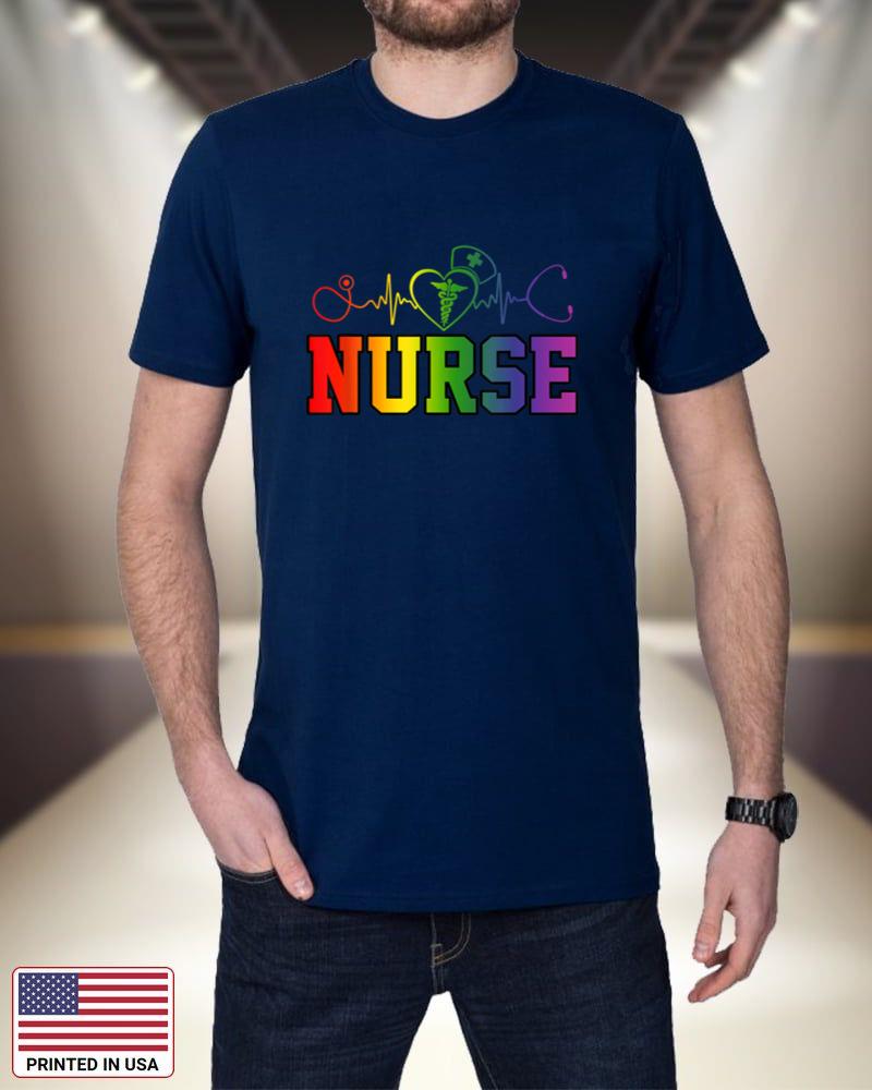 Nurse LGBT-Q Gay Pride Rainbow Flag Registered Nursing Rn KoOSg