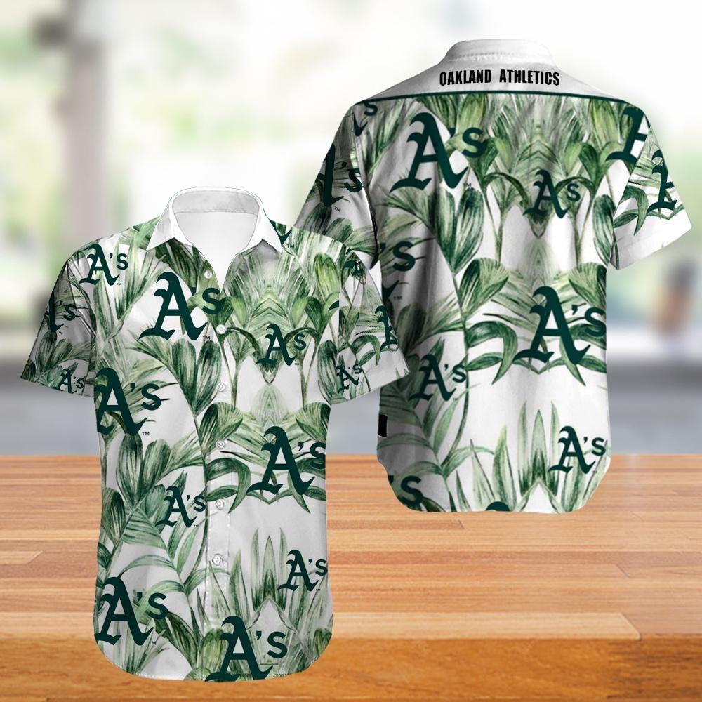 Oakland Athletics MLB Men's Hockey Hawaiian Shirt Oakland Athletics Summer Beach Shirt Hawaii Shirt