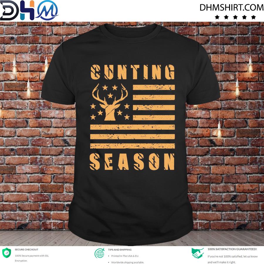 Official cunting season retro America flag shirt