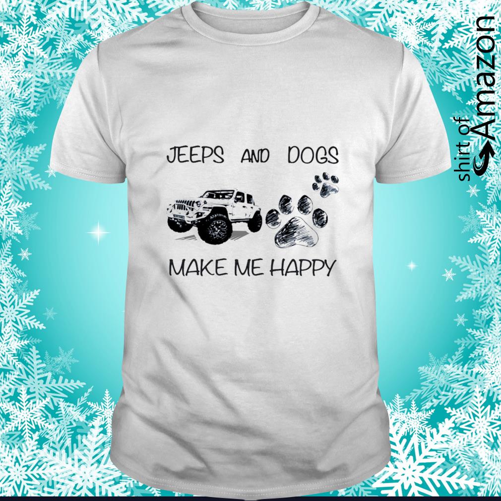 Official Jeeps and dogs make me happy t-shirt