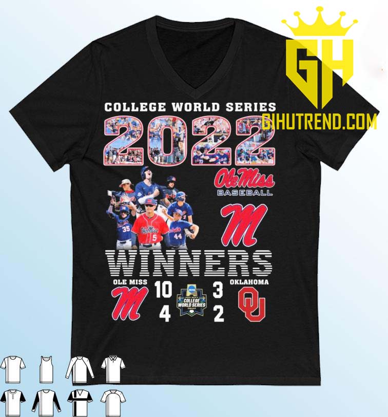 Ole Miss Baseball NCAA CWS 2022 Winners Ole Miss vs Oklahoma For Fan T-Shirt