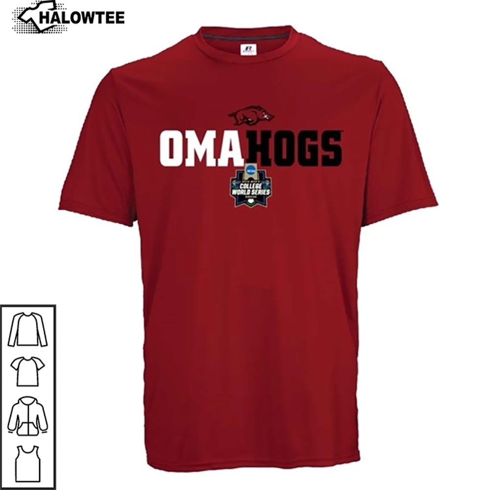 Omahogs World Series 2022 Shirt Omahogs Baseball Shirt Omahogs Arkansas Razorbacks Baseball Fan Gift Unisex Tee