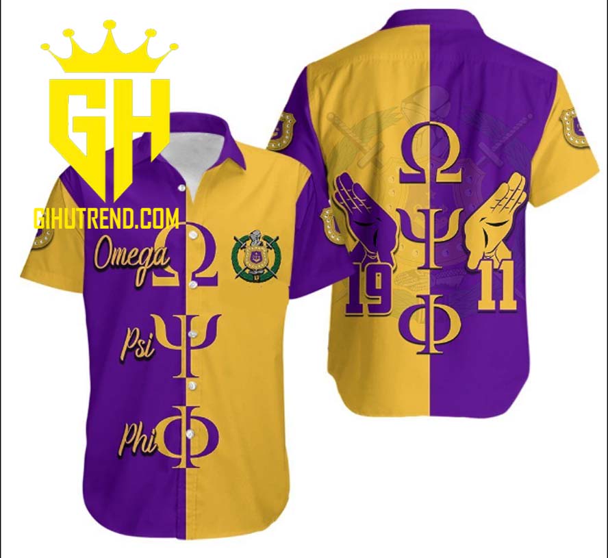 Omega Psi Phi 1911 Hawaiian Shirt And Shorts