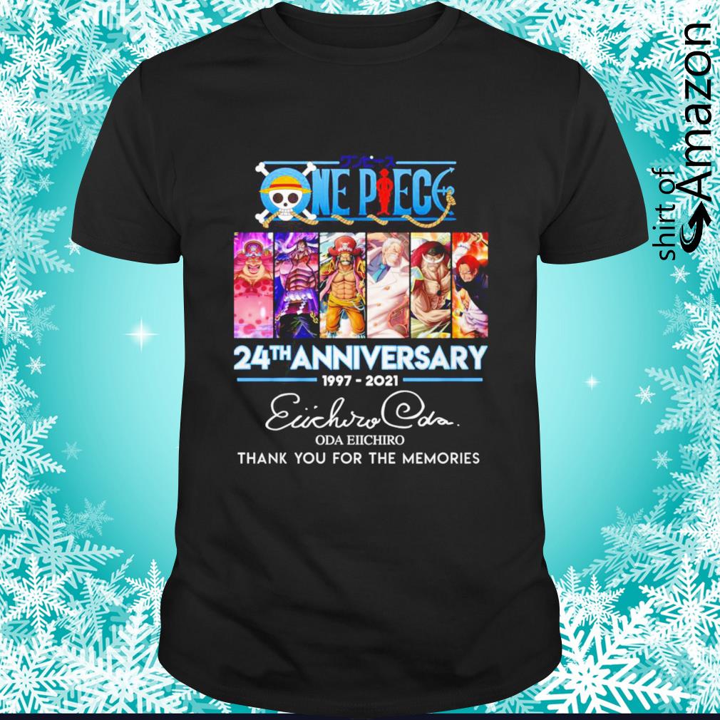 One Piece 24th Anniversary 1997-2021  thank you for the memories signature shirt