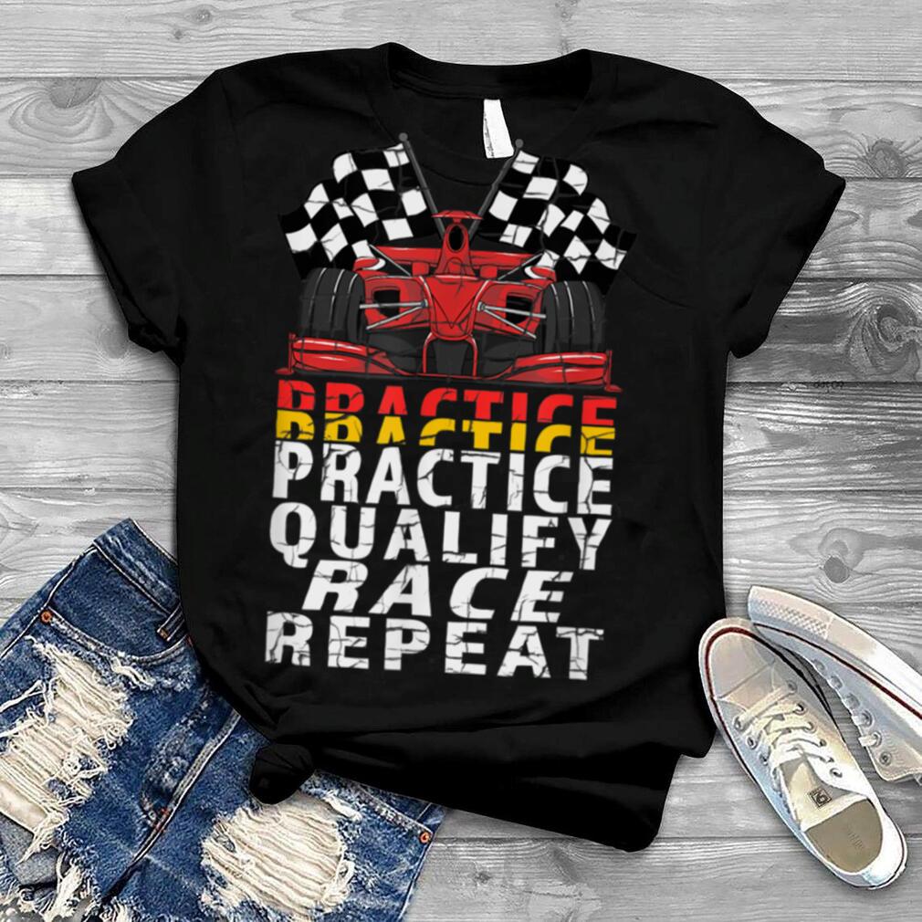 Open Wheel Formula Racing Car Practice Qualify Race Vintage T Shirt