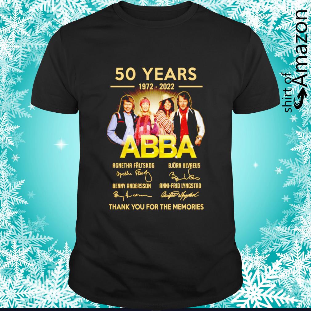 Original ABBA  45th Anniversary 1977-2022 thank you for the memories signature t-shirt