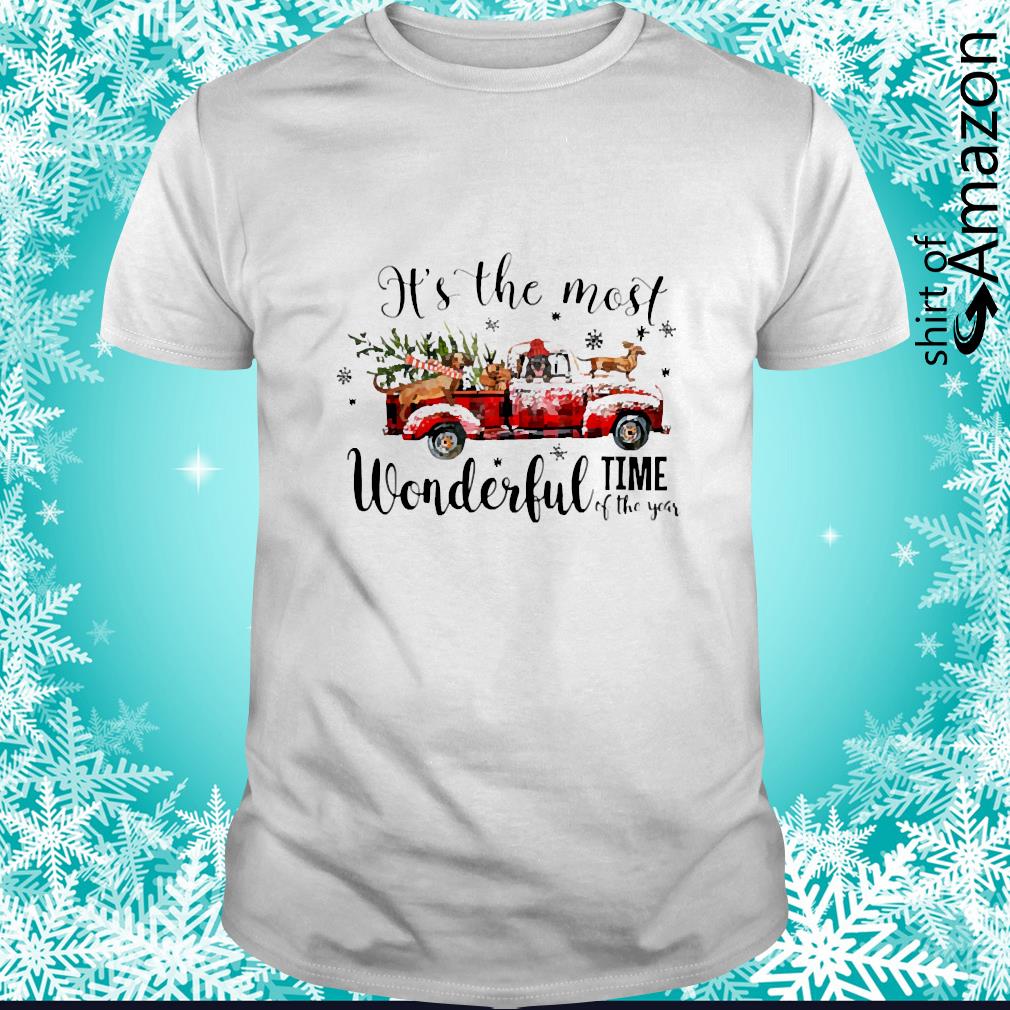 Original christmas It’s the most wonderful time of the year Dachshund  loves shirt