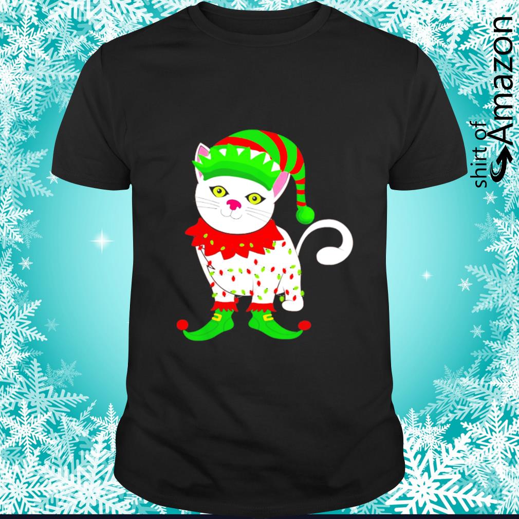 Original cute cat Elf Christmas shirt