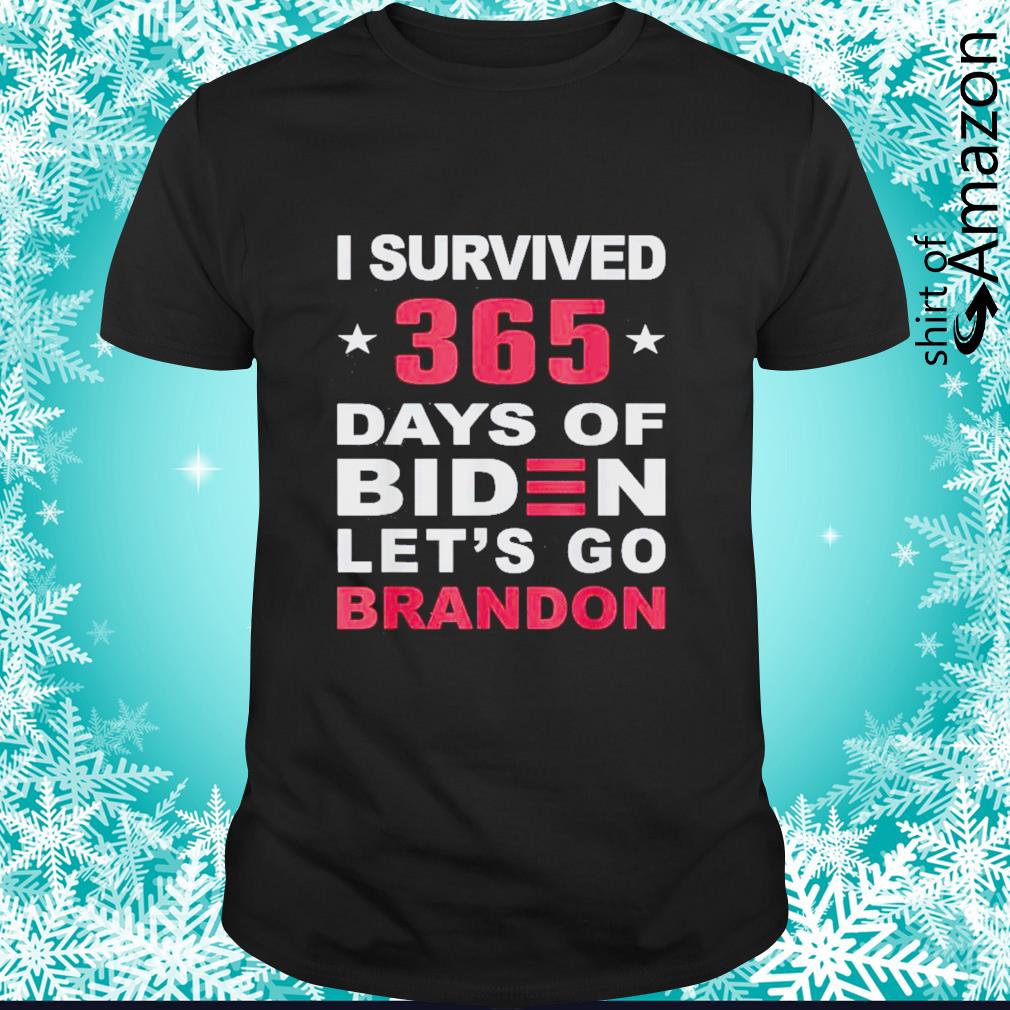 Original I survived 365 days of Biden let’s go brandon 2022 t-shirt