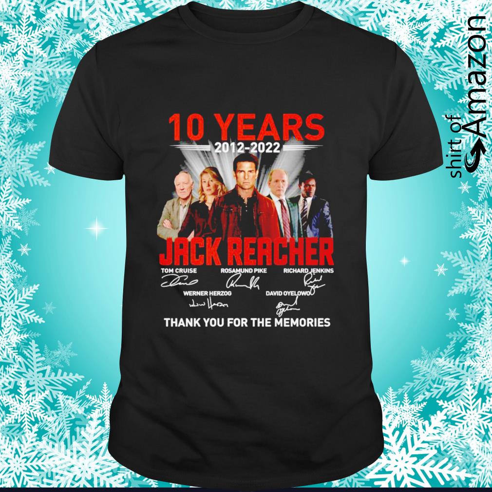 Original Jack Reacher 10 Years 2012-2022 thank you for the memories shirt