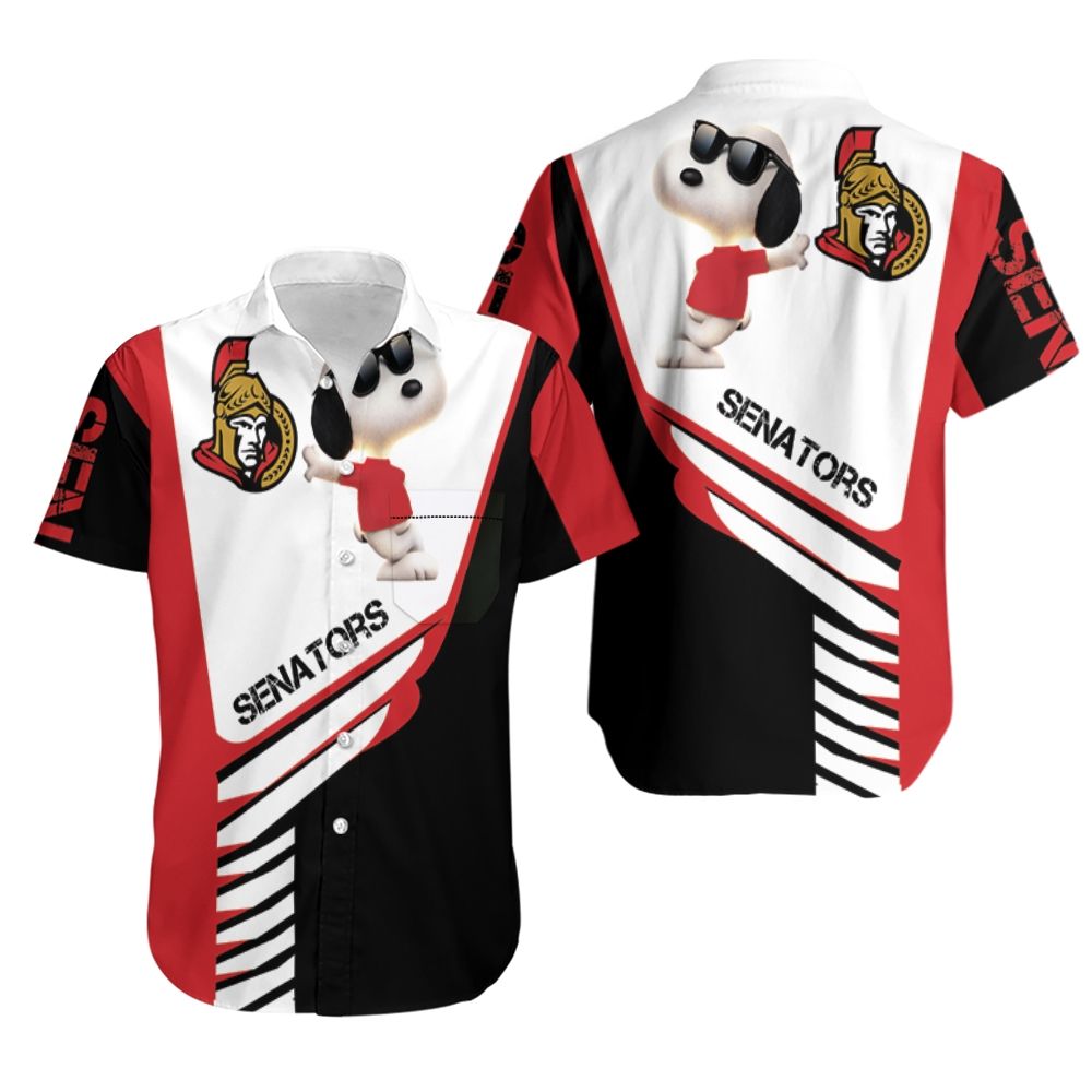 Ottawa Senators snoopy for lover hoodie Hawaiian Shirt