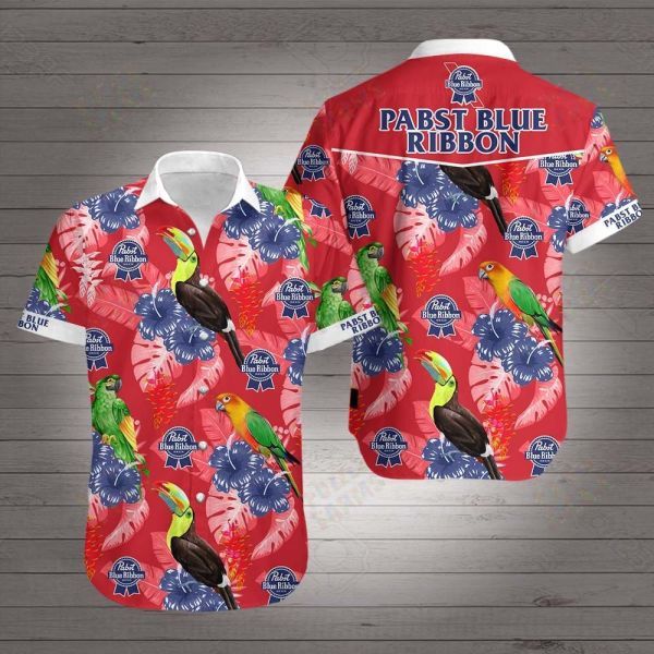 Pabst Blue Ribbon Hawaii Shirt Big And Tall Hawaiian Shirts