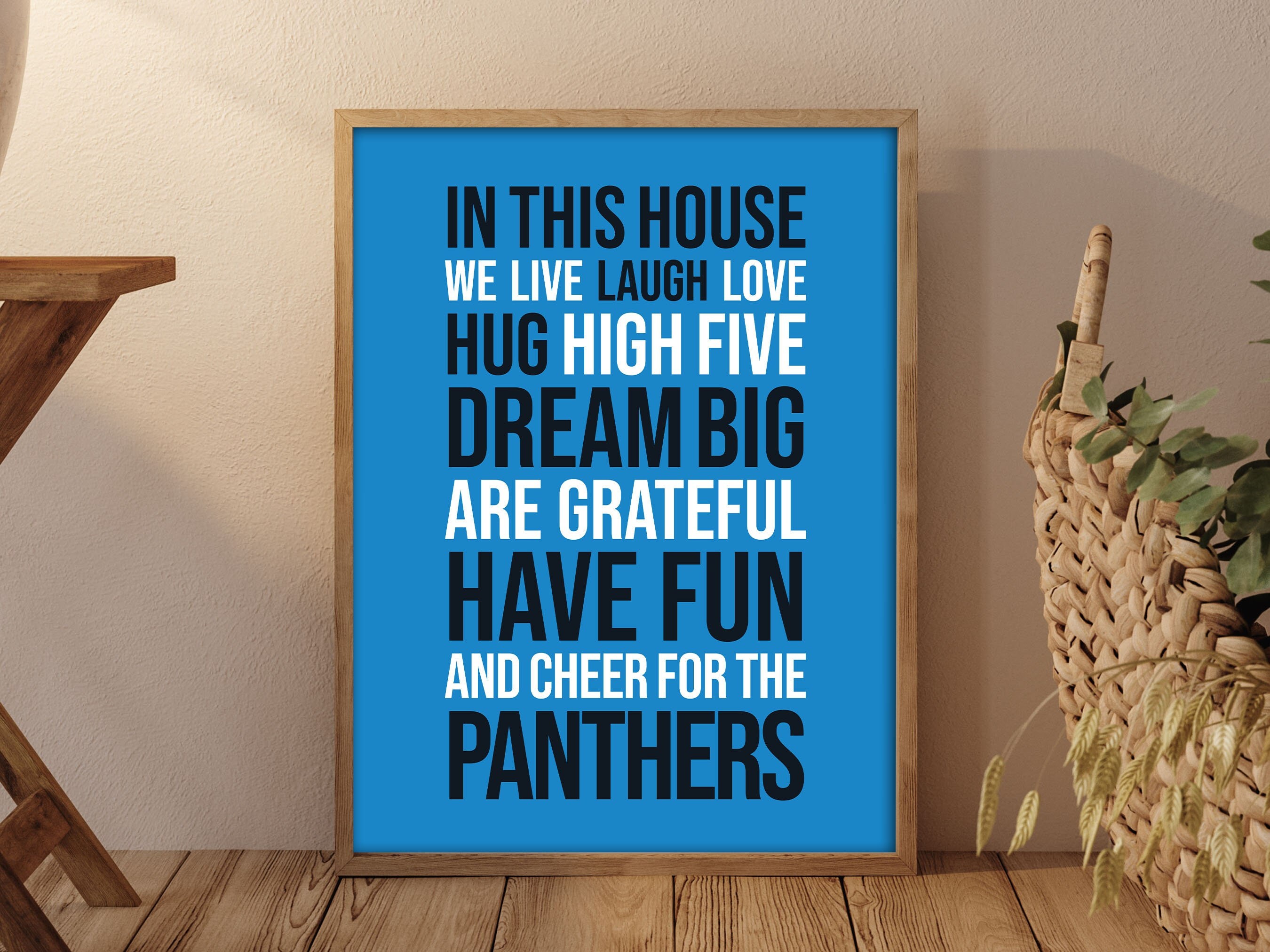 Panthers Football Poster, Carolina Football Print, Panthers Football Fan