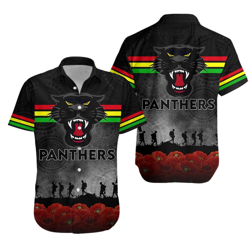 Panthers Indigenous Anzac Day Hawaiian Shirt Th01