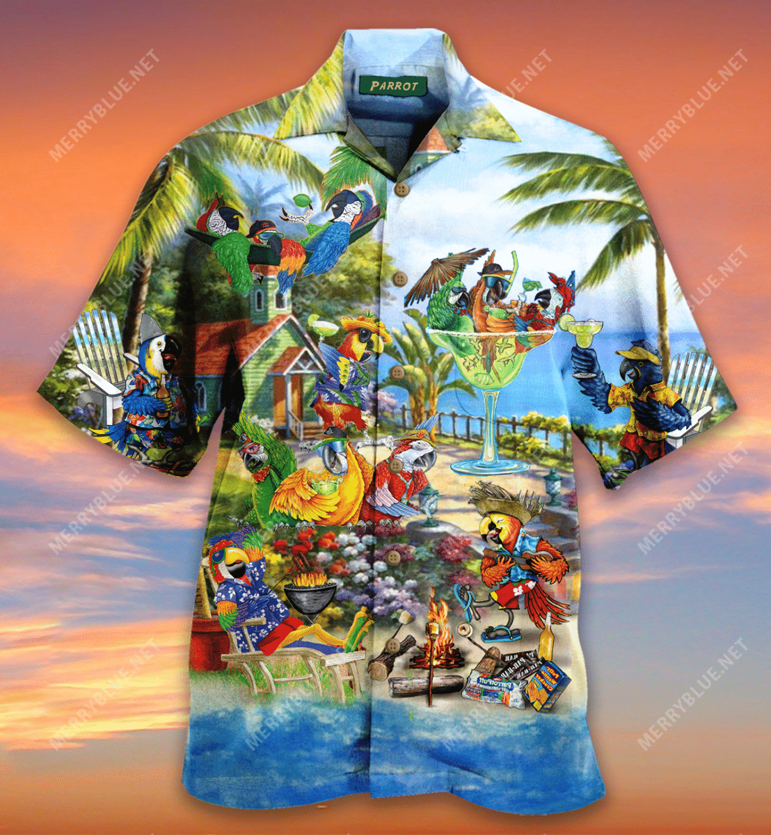 Party Parrot Hawaiian Shirt
