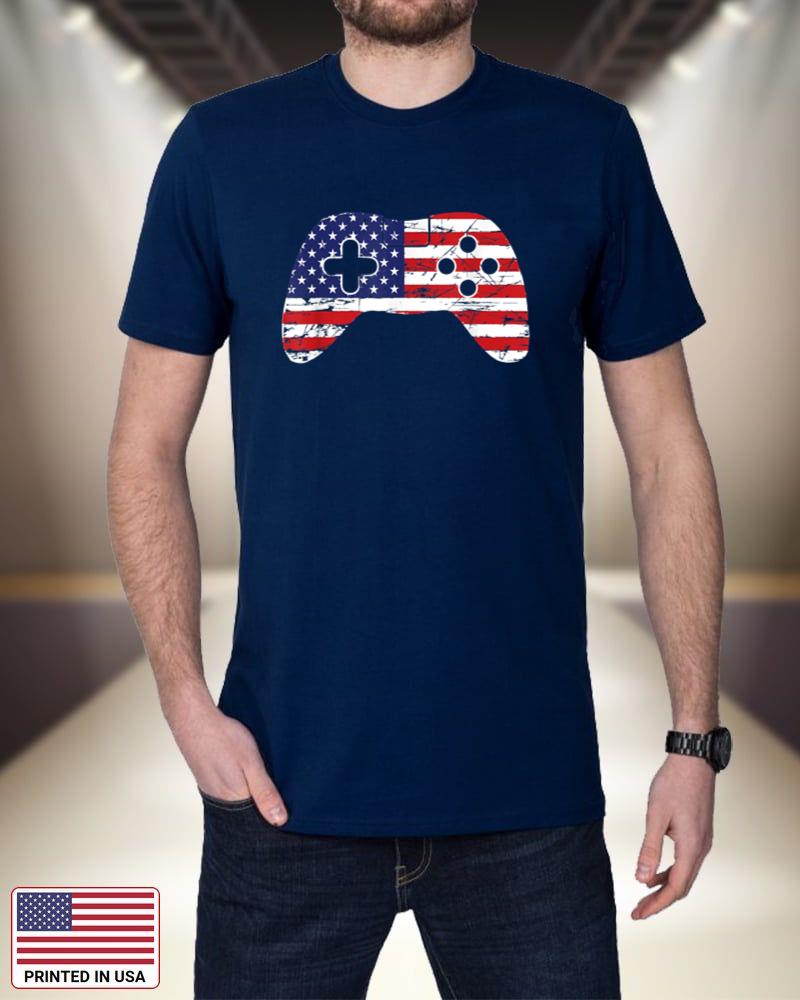 Patriotic Gamer Video Game - USA American Flag 4th of July Slsk5