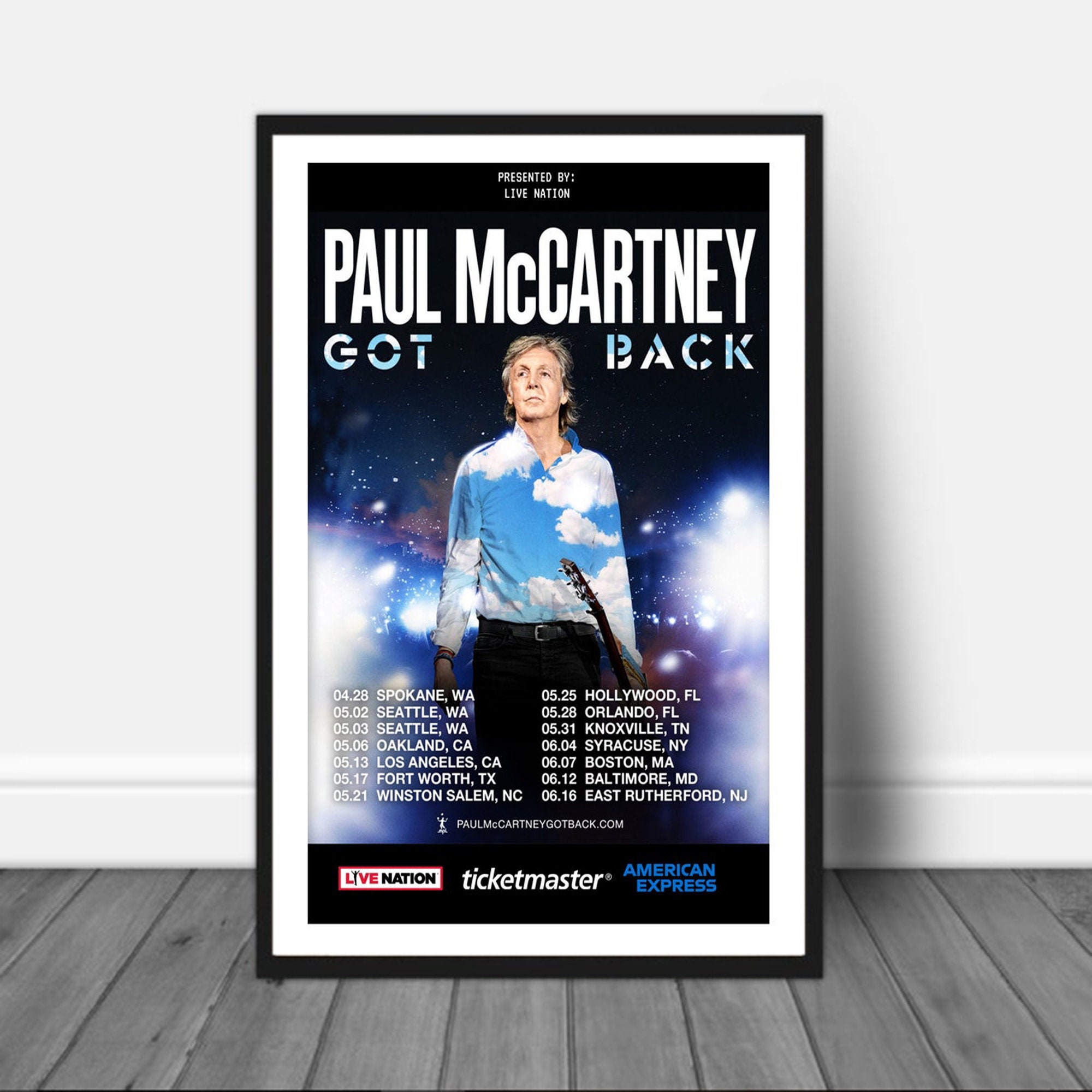 Paul McCartney Got Back Signature Poster