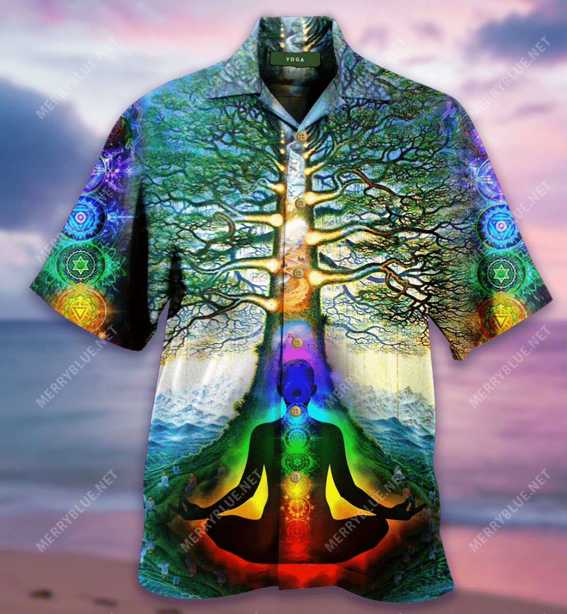 Peace Comes From Inside Yoga Tree Of Life Unisex Hawaiian Shirt