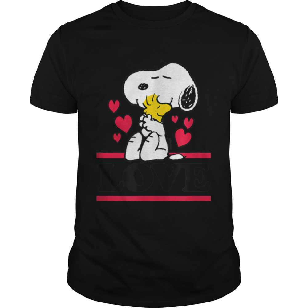 Peanuts – Valentines – Snoopy & Woodstock Love T-Shirt B09JK3C1TD