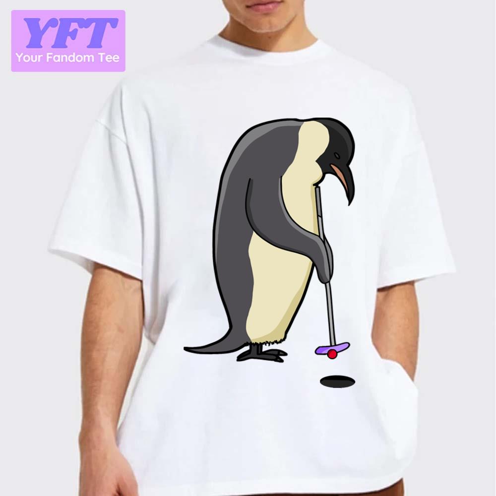 Penguin Playing Mini Golf Pga Tour Unisex T-Shirt